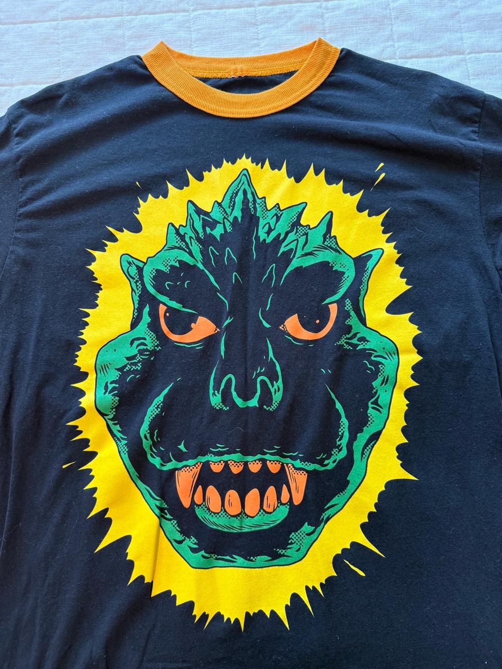 Fright Rags Mens Godzilla Ringer Tee - Picture 2 of 6